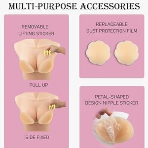 Adhesive strapless bra